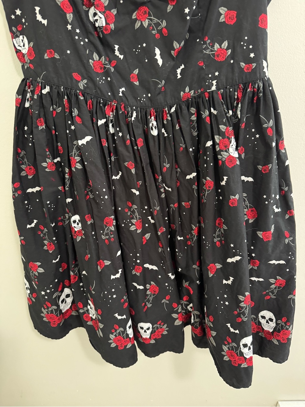 Hell Bunny Skull Print Fit & Flare Dress - Picture 5 of 8